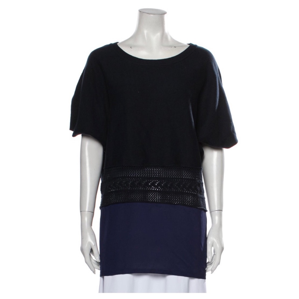 Michael Kors navy blue short sleeve sweater